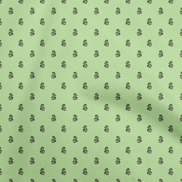 oneOone Silk Tabby Light Green Fabric Asian Block Craft Projects Decor Fabric Printed By The Yard 42 Inch Wide