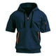 thumbnail image 4 of pstuiky camisetas para hombre, Camisa de verano de manga corta con botones y cuello alto para hombre camisas casuales para hombre xxl, 4 of 5