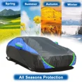 thumbnail image 5 of 6 Layers Car Cover for Toyota Prius 2001-2024 Thickened PEVA&Cotton Waterproof Full Exterior Cover Outdoor Snow UV Rain Protection All Weather Black Blue, 5 of 11