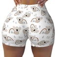 thumbnail image 2 of Fuzoiu Cartoon Koala Print Women's Workout Shorts,Workout Biker Shorts Women,Exercise Fitness Shorts,Scrunch Short, Athletic Shorts for Gym Yoga Running Sport Active-Medium, 2 of 8