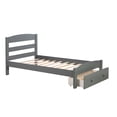 thumbnail image 3 of Holaki Wood Twin Size Bed with Storage Drawer for Kids, Gray, 3 of 7