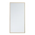 thumbnail image 1 of Elegant Decor MR41836BR 18 in. Metal Frame Rectangle Mirror in Brass, 1 of 4