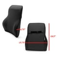 thumbnail image 6 of Tektrum Full Lumbar Entire Back Support Cushion for Home/Office Chair, Car Seat - Washable Cover, Ergonomic Thick 3D Design Fit Body Curve -For Back Pain Relief, Improve Posture - Black (QFC024-BLK), 6 of 8