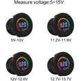 thumbnail image 3 of 12V Digital Voltmeter With LED Display Waterproof DC Volt Meter, Digital Round Control Panel For Boat Vehicle Motorcycle Truck ATV UTV Car Caravan, 3 of 7