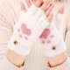 thumbnail image 4 of Guantes con garra de gato de dibujos animados bonitos, cálidos, acolchados, para invierno, con chanclas, guantes de punto para mujer, 4 of 5