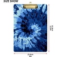 thumbnail image 2 of FMSHPON Blue Indigo Tie Dye Print Ink Batik Boho Clipboard Hardboard Wood Nursing Clip Board and Pull for Standard A4 Letter 13x9 inches, 2 of 7