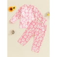 Bangyeer Toddler Baby Girl 2Pcs Lounge Outfits Daisy Print Long Sleeve