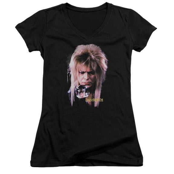 Labyrinth Goblin King Junior Women's T-Shirt V-Neck Black