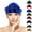 Blue, variant on Turban for Women Men Vintage Twist Head Wraps Durag Satin Lined Turban for Women Modal and Satin Scarf Tie Blue