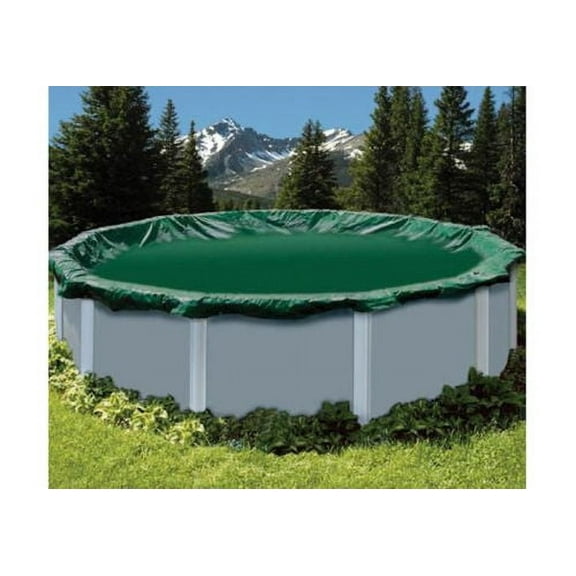 Buffalo Blizzard Supreme Plus Green/Black Round Winter Swimming Pool Cover, 24'