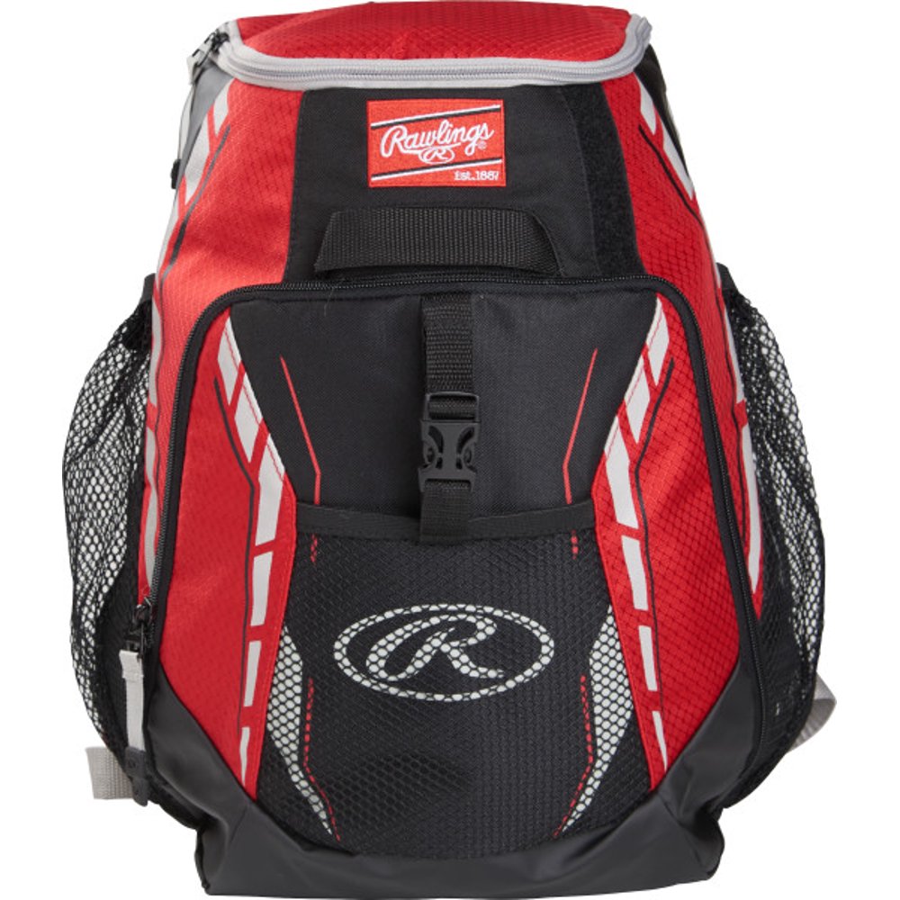 Rawlings R400 Youth Players Baseball Backpack, Scarlet