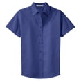thumbnail image 6 of Yellow Rooster Womens Short Sleeve Easy Care Shirt Mediterranean Blue 2XL, 6 of 7