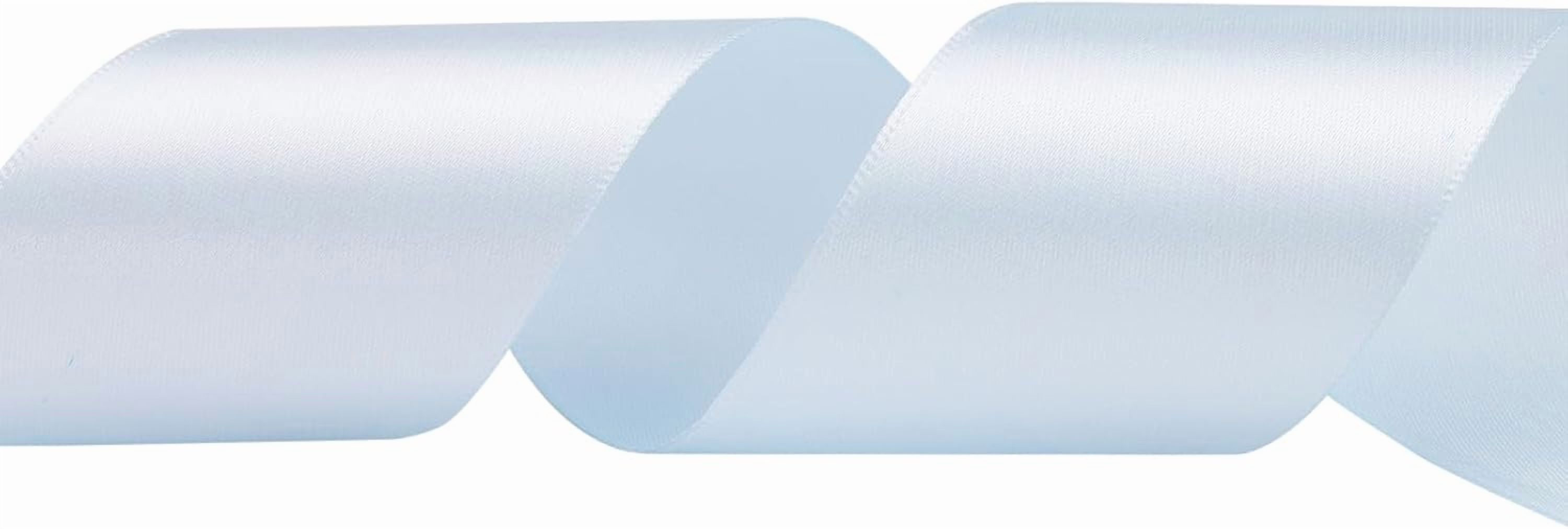 2 inch x 50 Yards Sky Blue Single Face Satin Ribbon Solid Fabric Ribbon for Gift Wrapping Floral Bouquets Wedding Birthday Party Decoration Hair Floral Craft Sewing