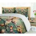 thumbnail image 5 of Ambesonne Japanese Duvet Cover Set, Pink Cherry Sakuras, King, Forest Green Pale Pink, 5 of 6