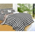 thumbnail image 2 of Dolce Mela DM498T Housse de Couette à Carreaux Pied-de-Poule de Luxe 6 Pcs - Lit Simple, 2 of 3
