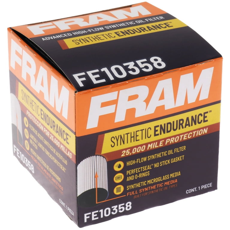 FRAM Synthetic Endurance Premium Oil Filter, FE10358, 25K FRAM Synthetic Endurance Premium Oil Filter, FE10358, 25K