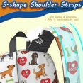 thumbnail image 5 of Dog Breeds and Hearts White Pattern 17" Waterproof Oxford School Backpacks for Teens, S-Shape Padded Straps, for School, Travel, Hiking, Camping, 5 of 5