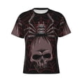 thumbnail image 3 of Naloa Spider with Skull Men's T-Shirt Sport T-shirt Men's Basic Tee Casual Men's Shirt, Round Neck, Short Sleeves - Small, 3 of 5