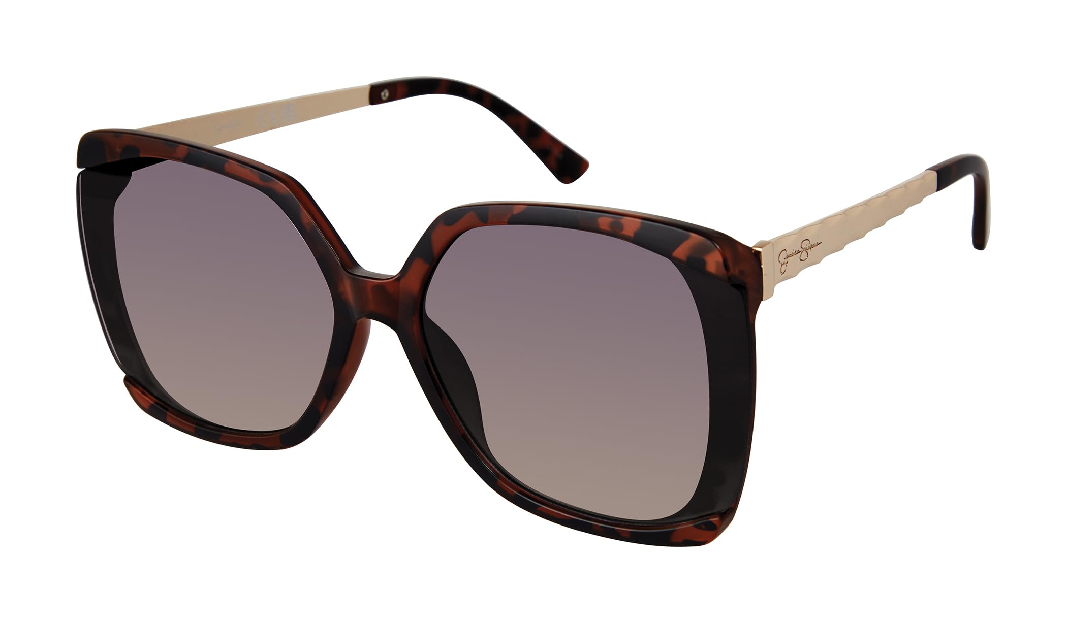 Jessica Simpson Occhiali Da Sole Donna Modello J5012 – Lenti Iridio Non Polarizzate – Forma Occhio Di Gatto – Colore Nero – 68 Mm