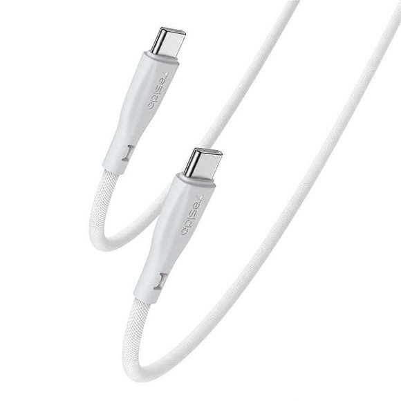 YESIDO CA168 1.2m Type C to Type C Braided Data Cable 60W Fast Charging USB C Wire - Blue