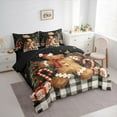 thumbnail image 3 of Manfei Brown Gingerbread Man 7-Piece Twin Bedding Sets,Merry Christmas Bedding Comforter Set,Xmas Gifts Candy Cane Sheet Sets For Girls Boys,Luxury Bedroom Decor Reversible, 3 of 8