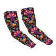 thumbnail image 2 of Rocae Colorful Floral Embroidery Mexican for Sports Cooling Arm Compression Sleeves for Men Women Teenager,Breathable,Outdoor Essentials Sun Protection Arm Sleeves, 2 of 8