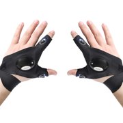 ETCBUYS LED Flashlight Glove - Work Gloves with Lights Fingerless Glove with LED Lights for Mechanics, Electrical Work, Fishing, and Low Light Work