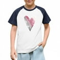 thumbnail image 1 of Blusas y camisas de manga corta con cuello redondo para niños y niñas, blusa de manga corta con estampado de cuello redondo, 1 of 7
