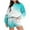 Sky Blue, variant on XFLWAM 2 Piece Sets for Women Fashion Casual Sweatsuits Long Sleeve Gradient Color Loose Tops Sweat Shorts Loungewear