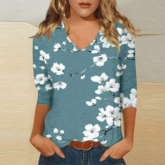 Black and White 3/4 Sleeve Tops for Women Womens Summer Tshirt Summer Blouses Cotton Oversized Tee Shirts for Plus Size Women my orders