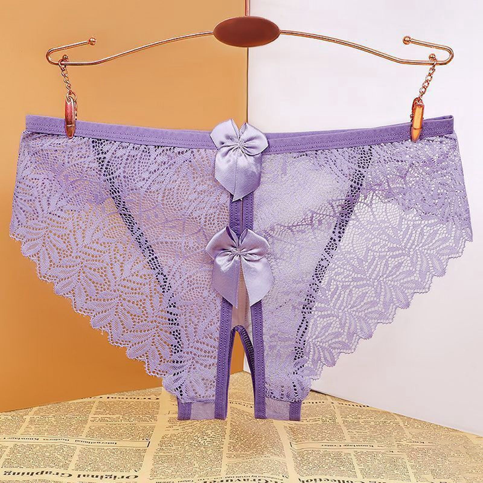 Women's Sexy Lace Hollow Open Crotch Shorts - Pure Desire Bow