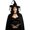 C, variant on Halloween Women's Gothic Witch Cape & Spiderweb Hat Set, Satin Corset Top with Mesh Gloves for Cosplay B One Size