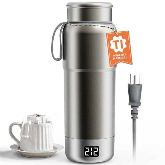 Electric Kettle 520ml, Travel with Dual Voltage, Temperature Control, Fast Boil, Leak-Proof