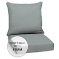 thumbnail image 2 of ARDEN Outdoor Foam Deep Seat Cushion Set (2-Pack), 24x24, Premium High-Density Foam, Never Flattens, Weather-Proof for Patio Chair Sofa Couch, Stone Grey Leala, 2 of 8