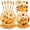Fall Pumpkin Leaves, variant on Mexican Fiesta Tableware Party Supplies Set – Disposable Colorful Serape Striped Paper Plates, Napkins, and Forks, Cinco de Mayo, Taco Tuesday, Fiesta and Day of the Dead Decoration