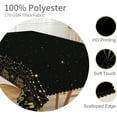 thumbnail image 3 of 60x84inches Happy New Year Tablecloth - Black and Gold Stars Fireworks Champagne Washable Reusable Fabric Table Cover for New Year Eve Party Decorations, 3 of 7