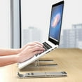 thumbnail image 3 of Laptop Stand, Adjustable ABS plastic Notebook Stand，Portable Foldable Laptop Holder for Desk Compatible with All 10-15.6in Laptops (white), 3 of 8