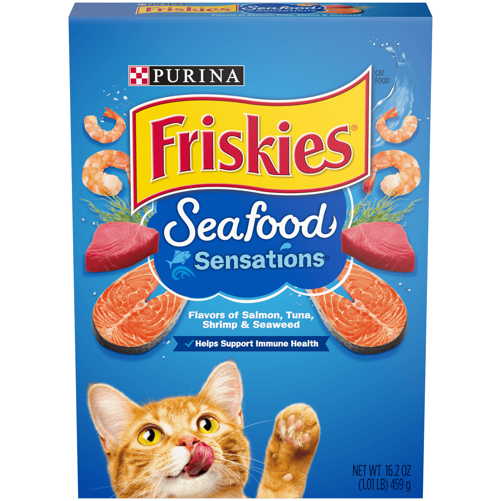 Purina Friskies Dry Cat Food, Seafood Sensations - 16.2 oz.