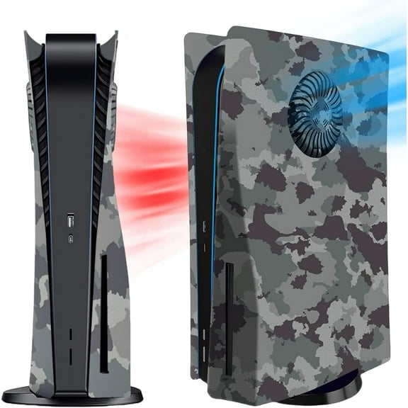 Face Plates with Cooling Vent for PS5 Disc Edition Console,Anti-Scratch Dustproof PS5 Cover Plates
