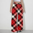 thumbnail image 4 of breaise Boys Plaid Pants with Pockets Elastic Waist Drawstring Printed Plaid Pants Casual Wide Leg Pants for Boys Girls, 4 of 7