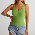 thumbnail image 4 of tarylea Camisole Tops for Women Spaghetti Strap Sleeveless Shirts Deep V Neck Ribbed Going out Tops Slim Fitted Basic Tees, 4 of 7