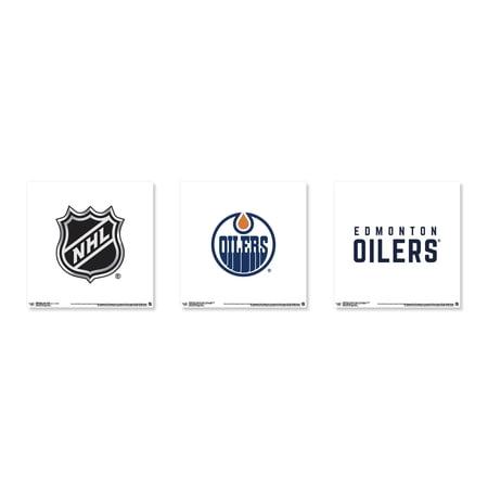Gallery Pops NHL Edmonton Oilers - Team Wall Art Bundle (3-Pack), Unframed Version, 12" x 12"