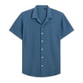 thumbnail image 4 of sogami Men's Short Sleeve Seersucker Shirt Casual Linen Shirts Beach Tops, 4 of 5