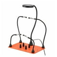 thumbnail image 3 of Magnetic Helping Hands Soldering Station with 3X LED Magnifier & 4 PCB Holders - 2-in-1 Adjustable Lighted Soldering Aid for Electronics Repair & DIY Projects, 3 of 7