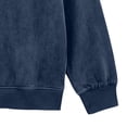 thumbnail image 5 of Puntoco Men’s Vintage Mineral Washed Long Sleeve Polo Shirt, Loose Fit Retro Collared Casual Pullover Top Navy M(M), 5 of 5