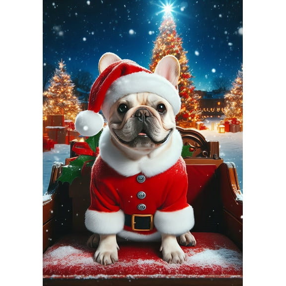 French Bulldog Cream - Best of Breed DCR Christmas Garden Flag 12" x 17"