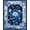 Blue, Pattern 3, variant on ODIKA 4'x6' Machine Washable Non-Slip Area Rug, Elegant Porcelain Floral Motif High Traffic Rug, Blue, 29128