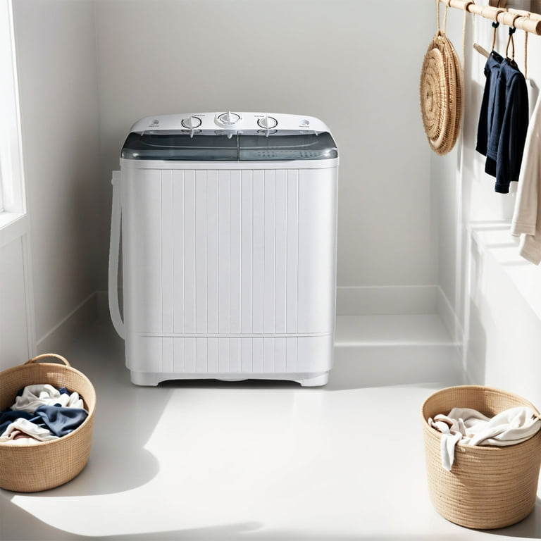 Erivess 20lbs Portable Twin Tub Washing Machine with 12lbs Drain