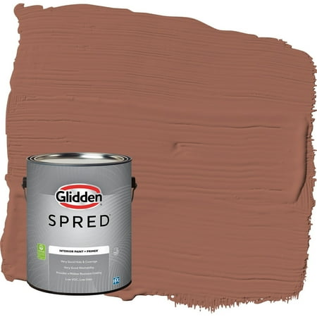 Glidden Spred Apple Brown Betty / Orange, Eggshell Interior Paint with Primer, 1 Gallon