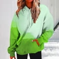 thumbnail image 2 of Jinhomg Womens Loose Comfy Sweatshirt Trendy Tie Dye Print Drawstring Hoodies Fall Lightweight Long Sleeve Casual Tops with Kangaroo Pocket 90% off Clearance Sale Green M, 2 of 6